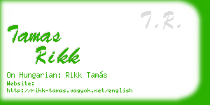 tamas rikk business card